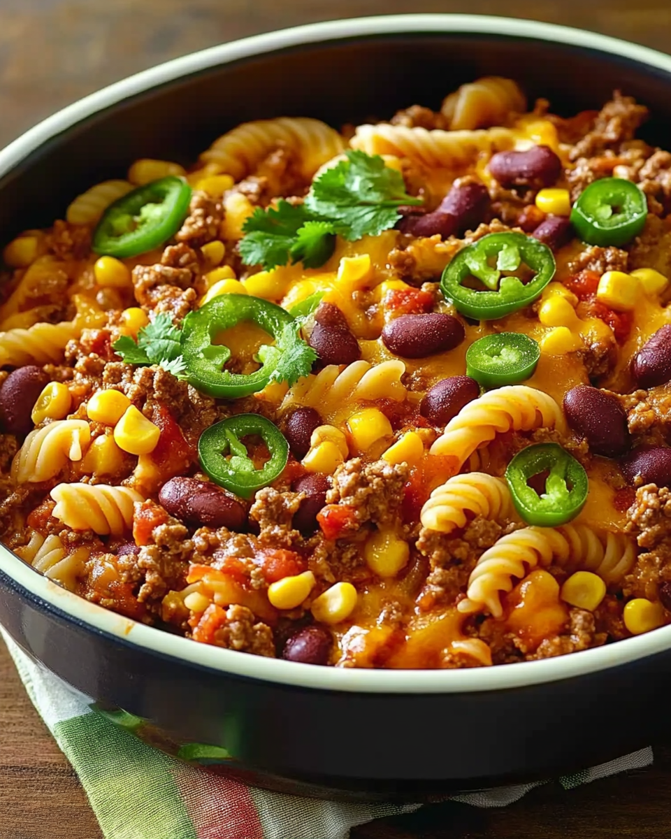 Southwestern Beef and Bean Casserole