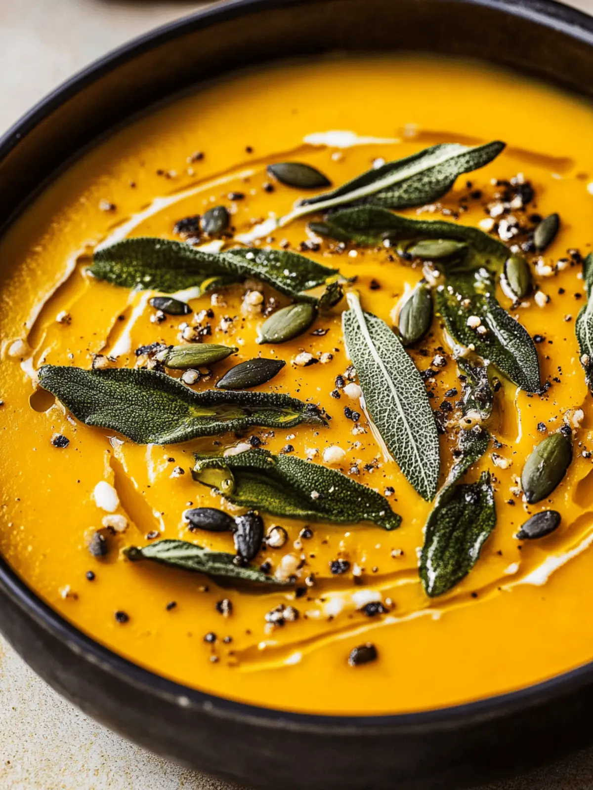 Warm Up with Roasted Pumpkin Soup with Sizzled Sage Magic 2 Roasted Pumpkin Soup with Sizzled Sage