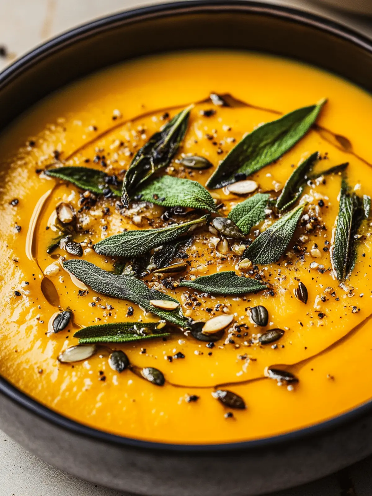 Warm Up with Roasted Pumpkin Soup with Sizzled Sage Magic 3 Roasted Pumpkin Soup with Sizzled Sage