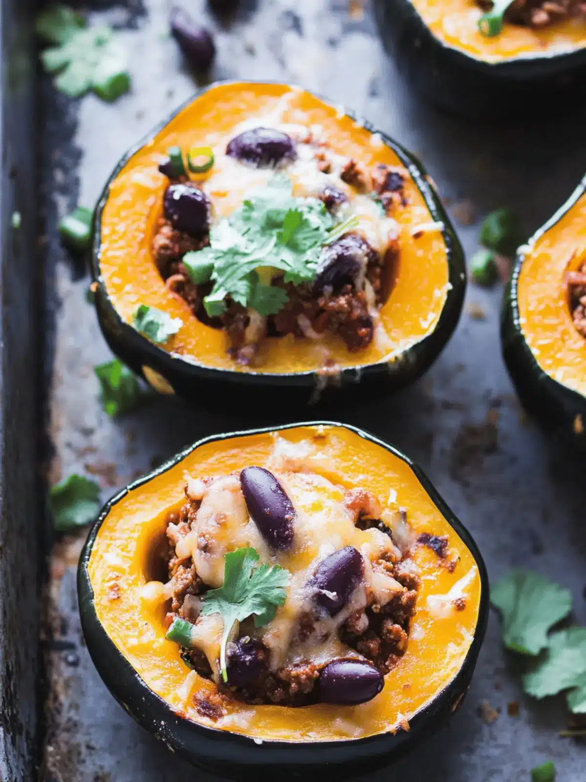 Chili Stuffed Acorn Squash for a Cozy Autumn Dinner 3 Chili Stuffed Acorn Squash