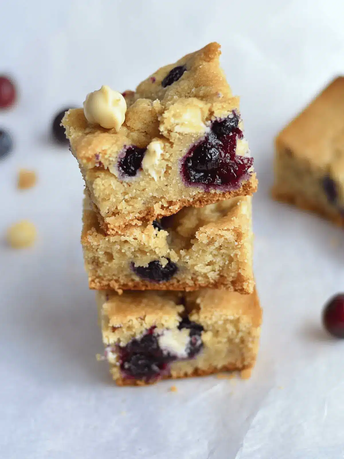 Blueberry Cranberry and White Chocolate Cookie Bars You'll Love 4 Blueberry Cranberry and White Chocolate Cookie Bars