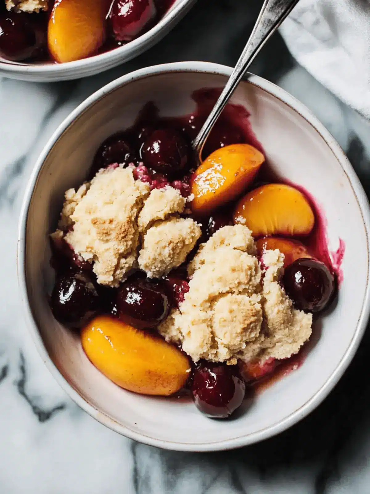 Cherry and Peach Cornmeal Cobbler: Your Summer Delight 4 Cherry and Peach Cornmeal Cobbler