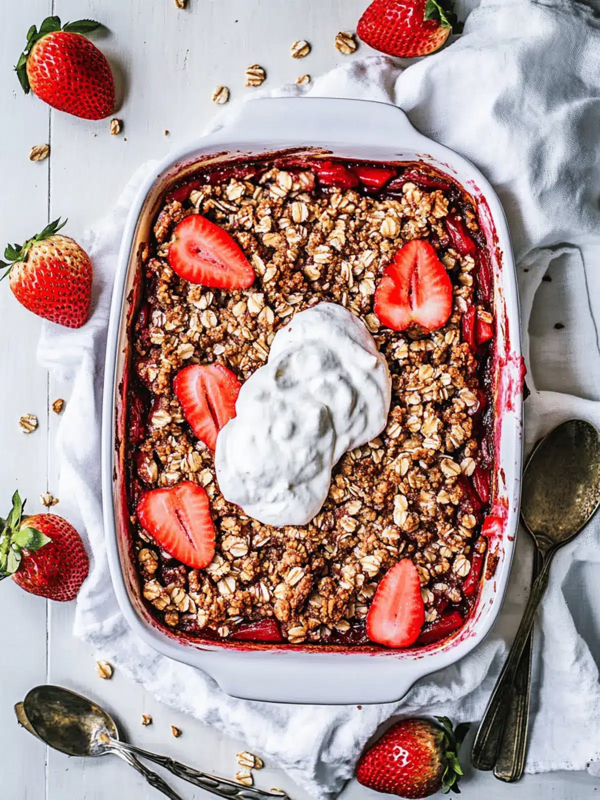Heavenly Strawberry Rhubarb Crisp: Vegan & Gluten-Free Delight 5 Strawberry Rhubarb Crisp