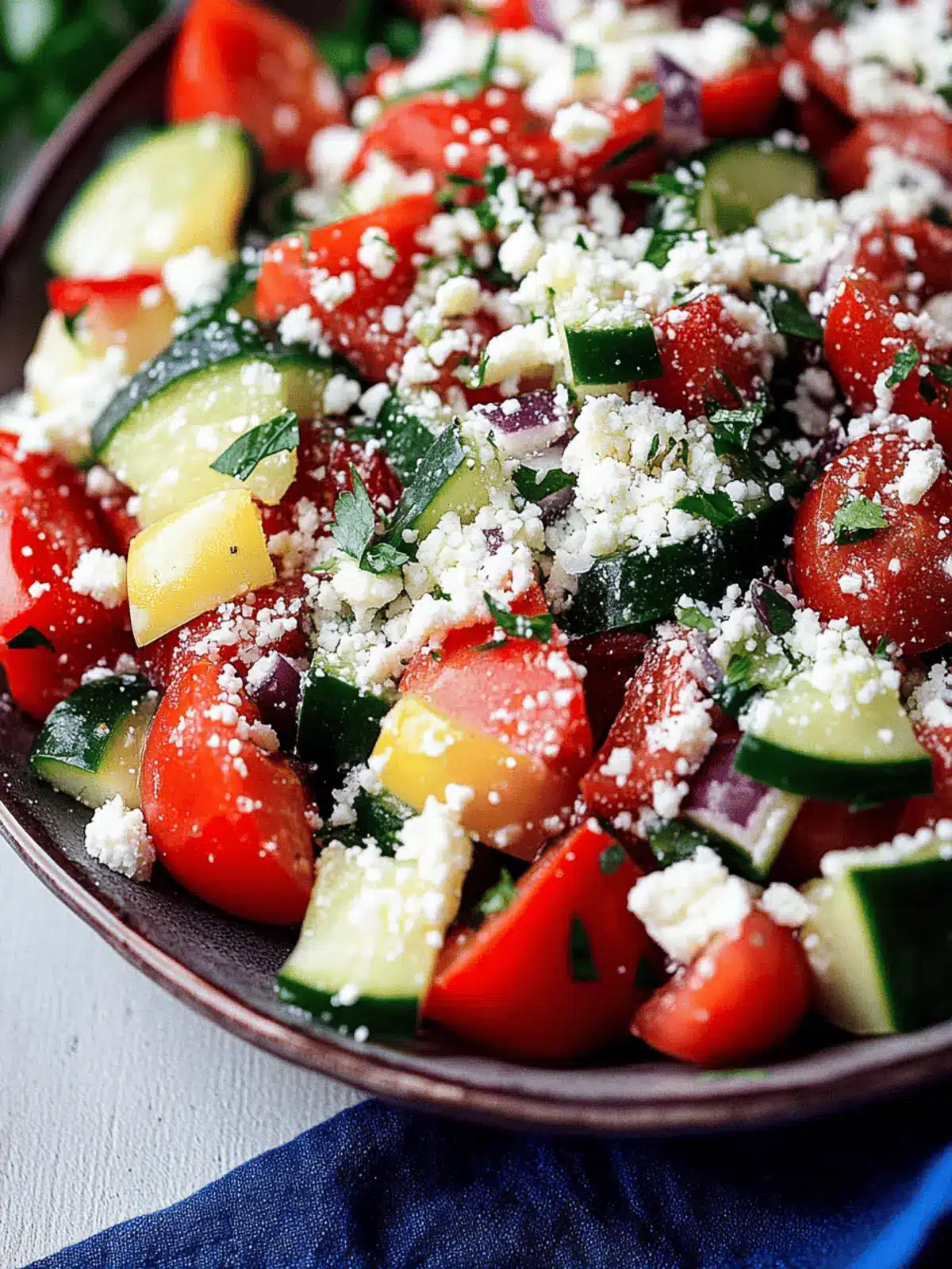 Shopska Salad (Bulgarian Roast Pepper and Tomato Salad)