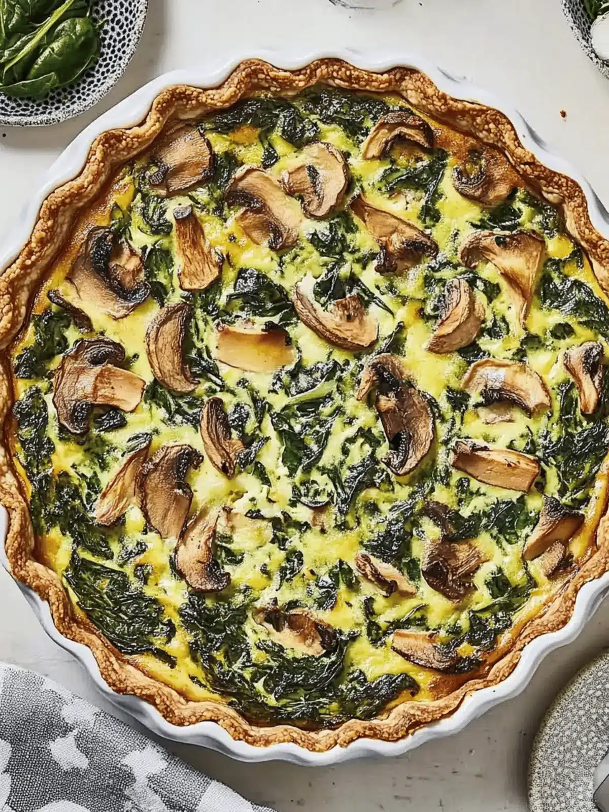 Mouthwatering Spinach & Mushroom Quiche That Wows Every Time 2 Spinach & Mushroom Quiche