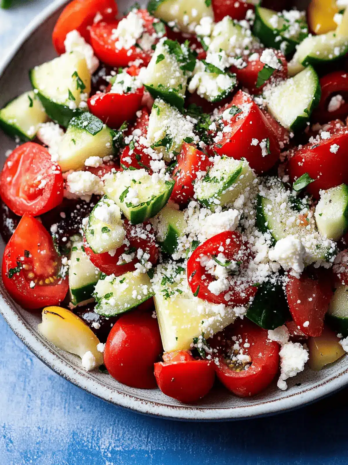 Shopska Salad (Bulgarian Roast Pepper and Tomato Salad)