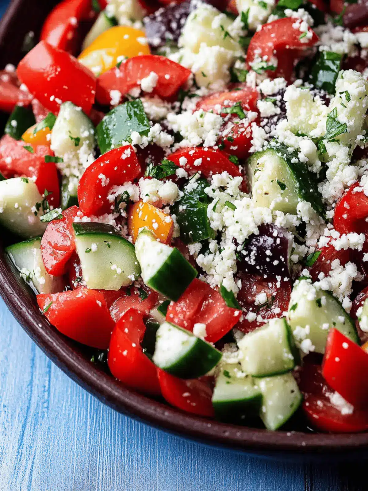 Shopska Salad (Bulgarian Roast Pepper and Tomato Salad)
