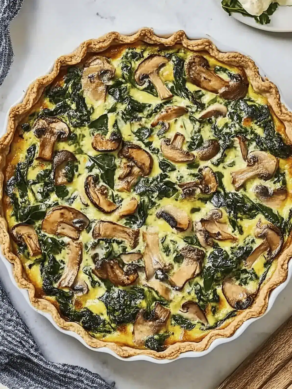 Mouthwatering Spinach & Mushroom Quiche That Wows Every Time 4 Spinach & Mushroom Quiche