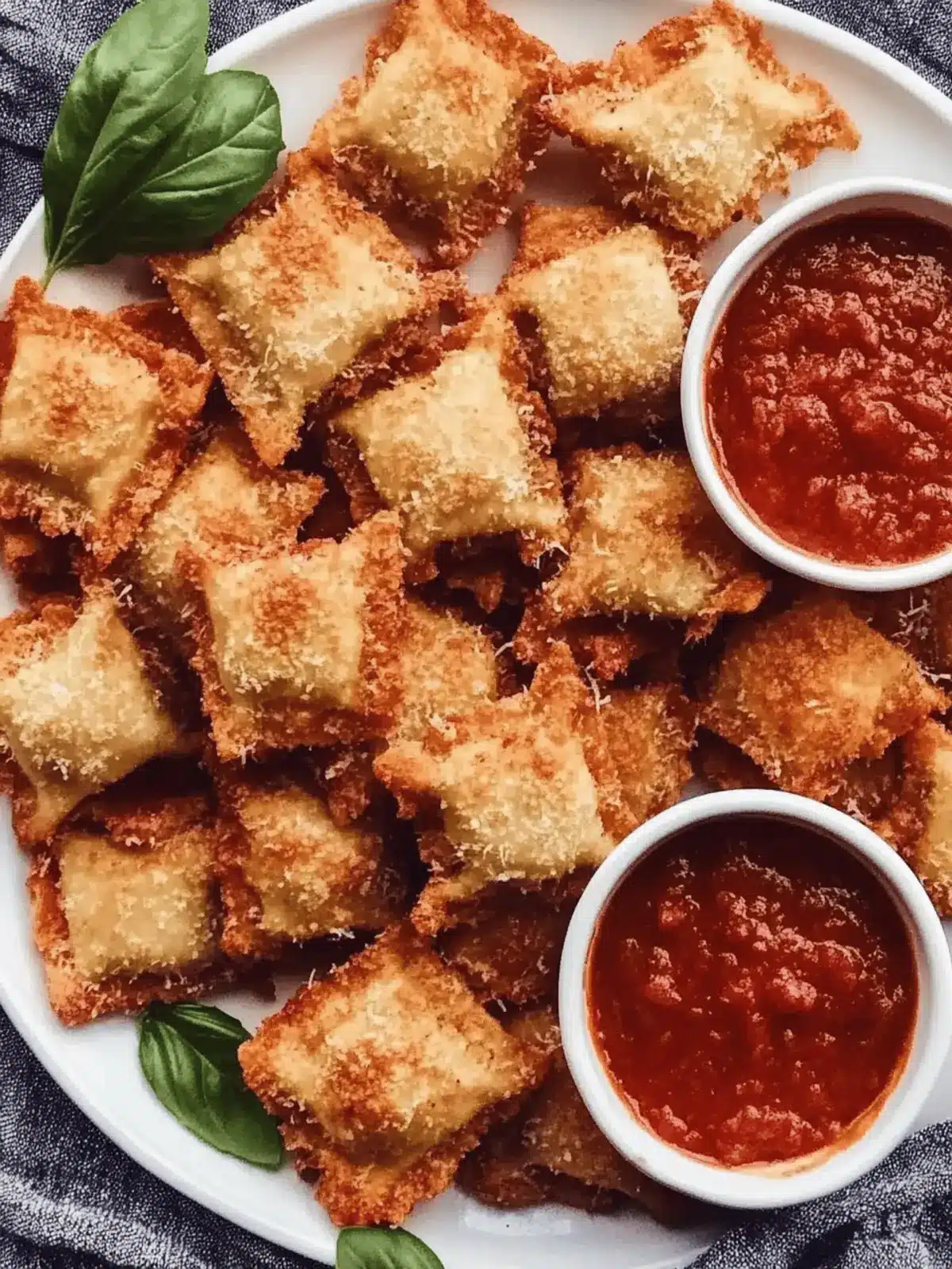 Fried Ravioli With Marinara Dipping Sauce