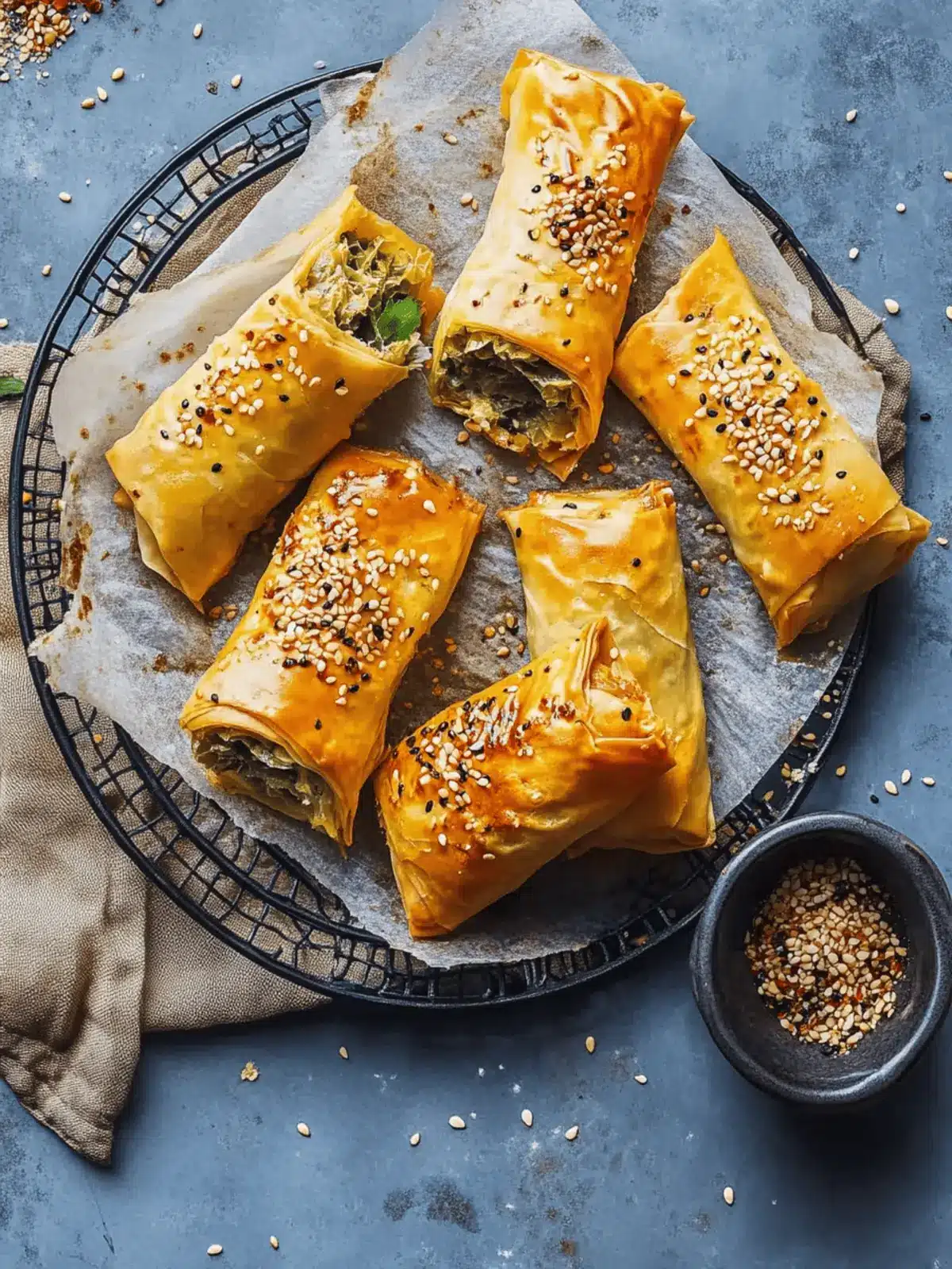 Delicious Air Fryer Spanakopita Rolls: Easy Joy at Home 4 Air Fryer Spanakopita Rolls