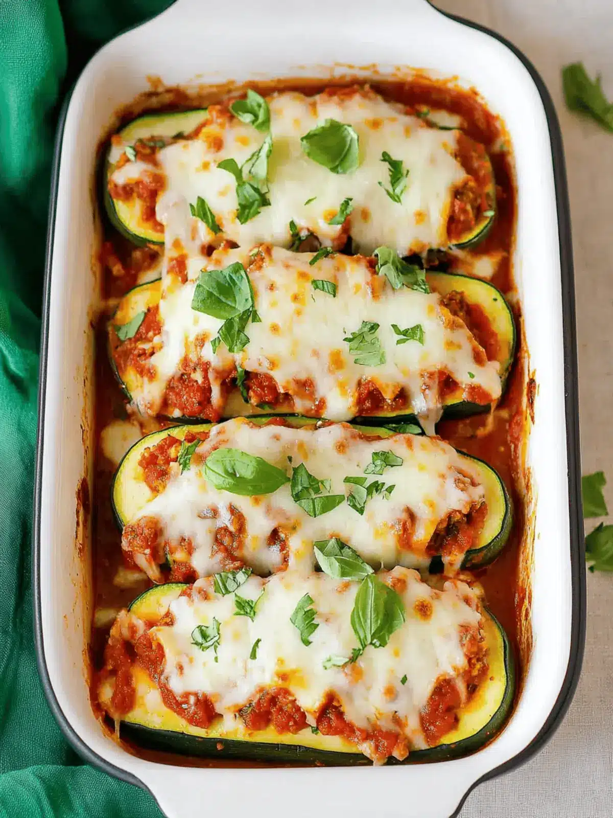 Delicious Lasagna Stuffed Zucchini Boats You’ll Crave! 2 Lasagna Stuffed Zucchini Boats