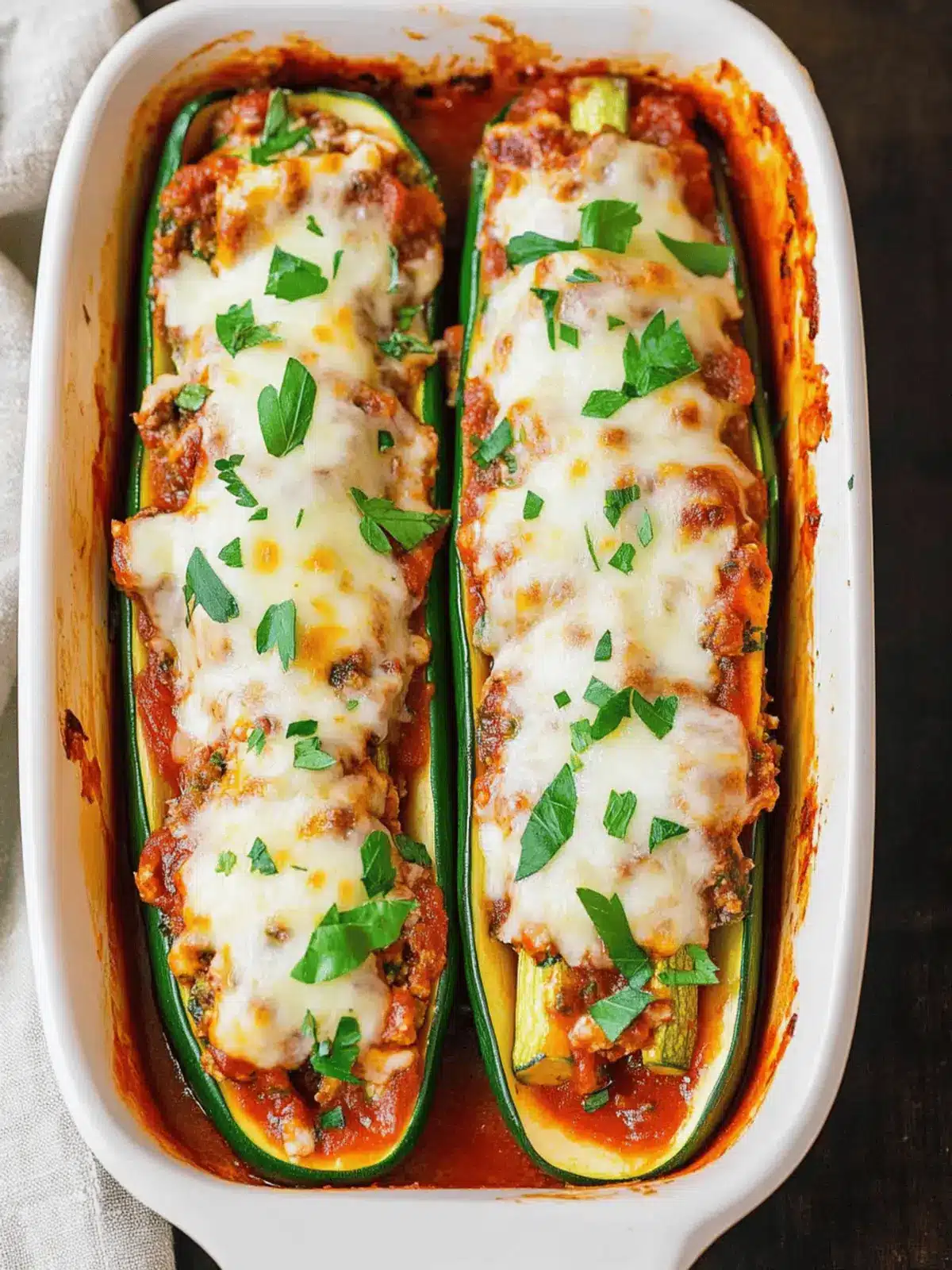 Delicious Lasagna Stuffed Zucchini Boats You’ll Crave! 3 Lasagna Stuffed Zucchini Boats