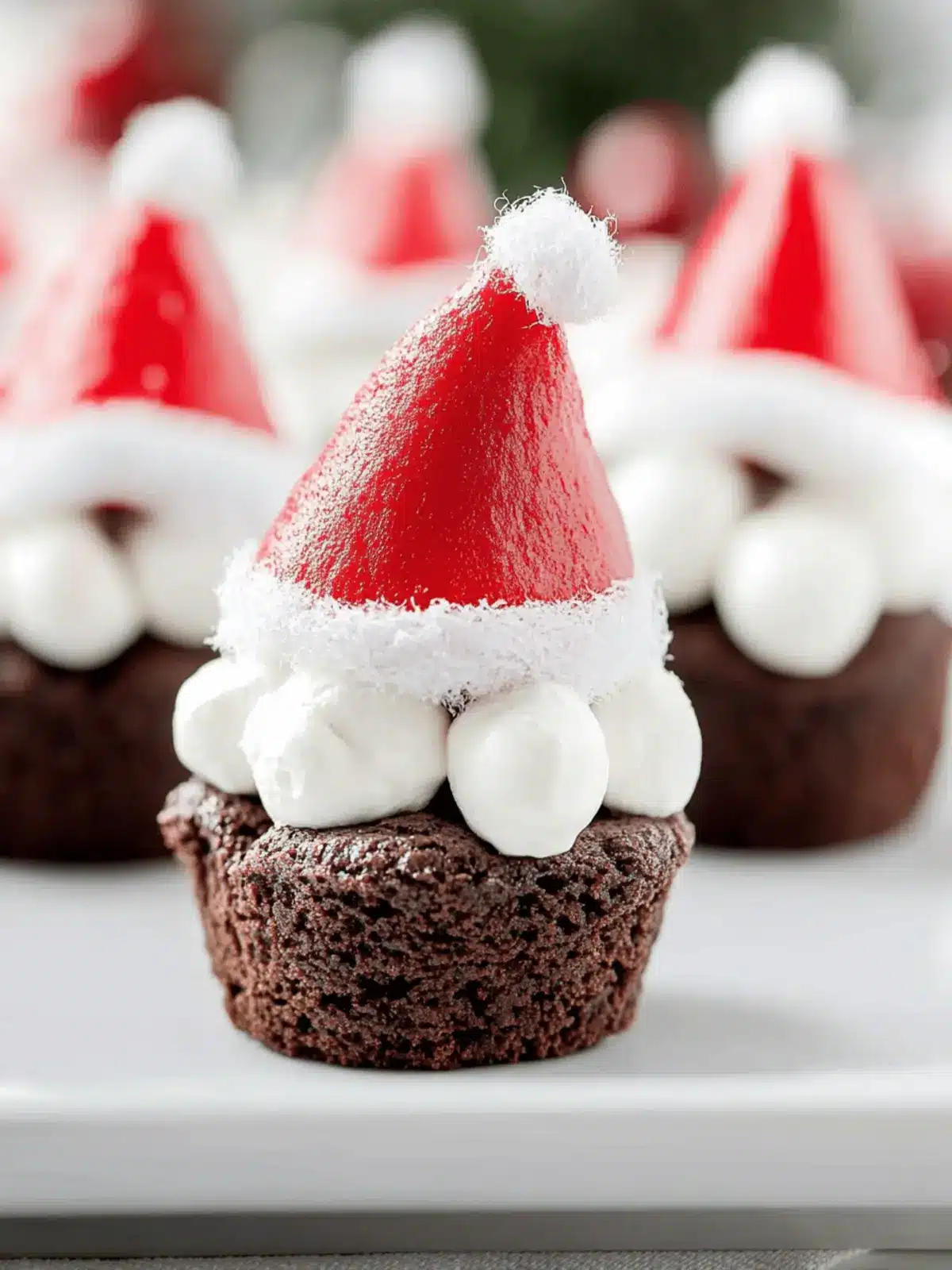 Festive Santa Hat Brownie Bites Everyone Will Love! 5 Santa Hat Brownie Bites