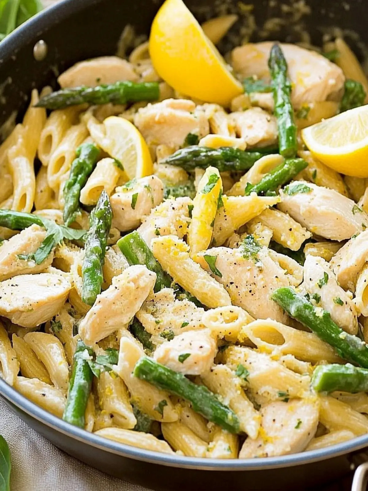 One-Pan Creamy Lemon Pasta with Chicken and Asparagus Bliss 4 One-Pan Creamy Lemon Pasta with Chicken and Asparagus