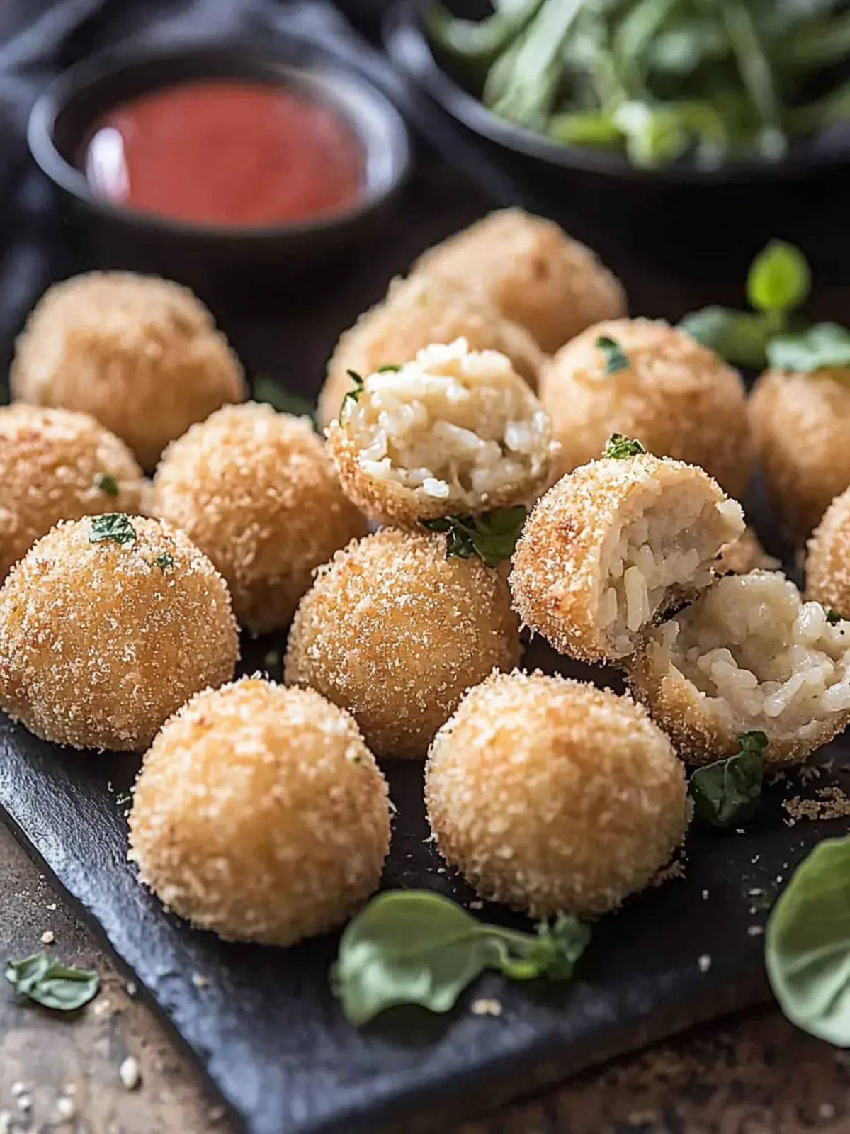 Cheesy Arancini Rice Balls: Crispy Air Fryer Delight 2 Cheesy Arancini Rice Balls