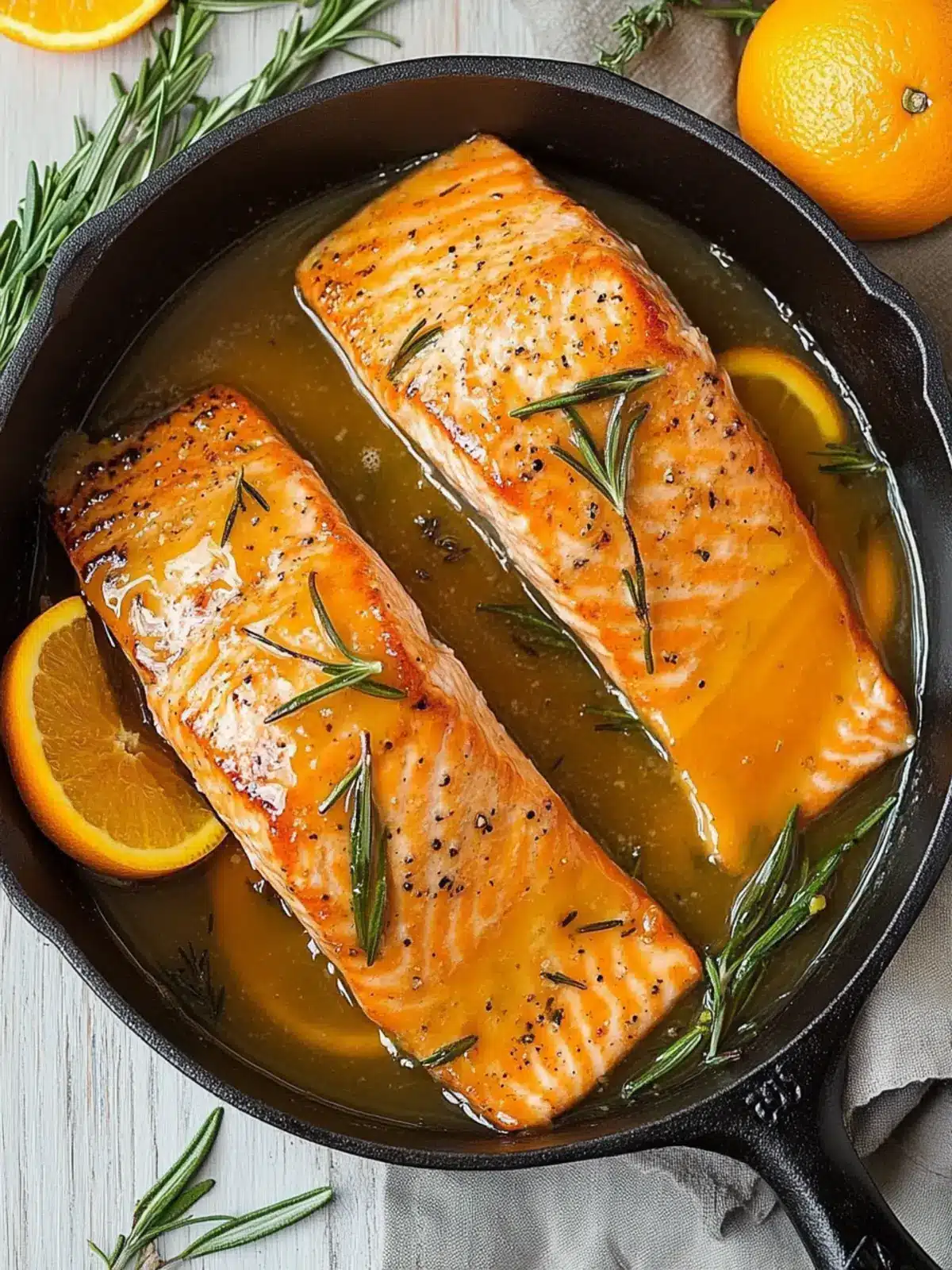 Zesty Orange Glazed Salmon with Rosemary for Quick Dinners 2 Orange Glazed Salmon with Rosemary