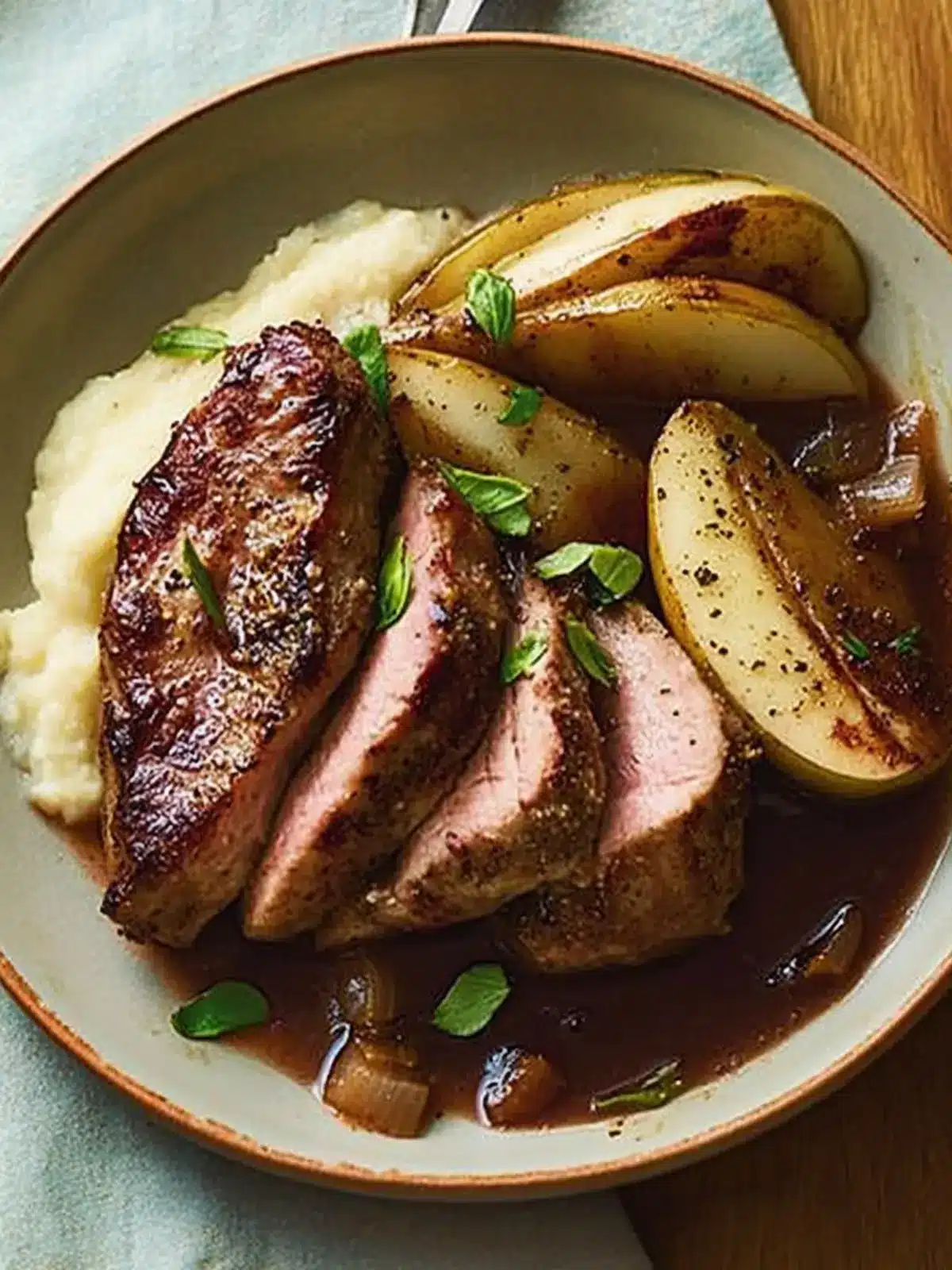 Kelewele-Spiced Pork Chops and Pears