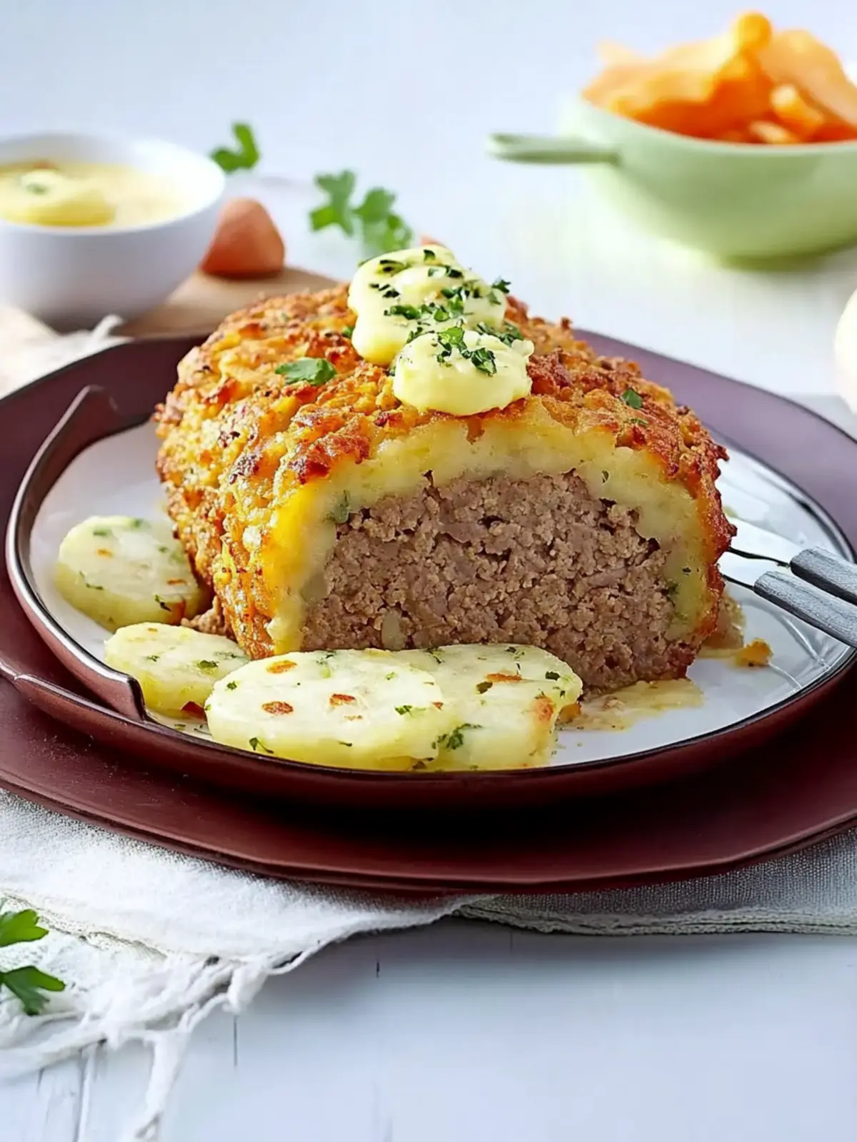 Hearty Meatloaf with a Crispy Rösti Topping Delight 5 Meatloaf with a rösti topping