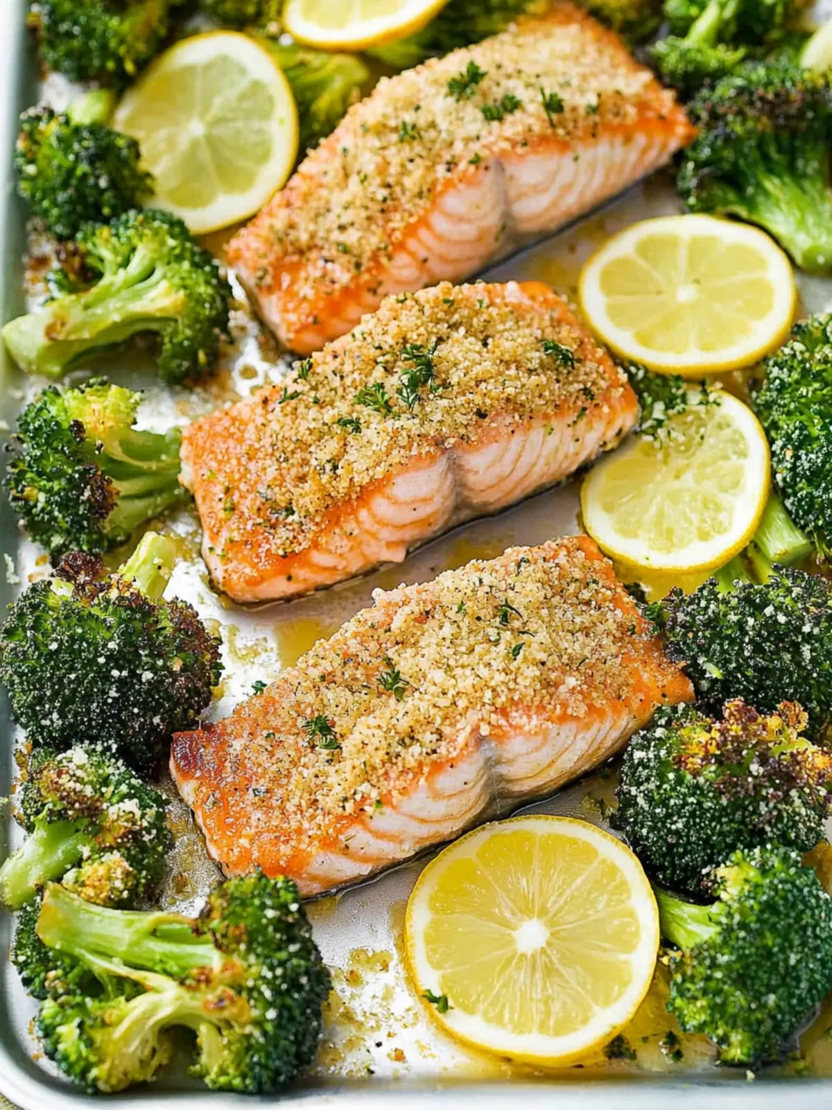 One Sheet Pan Parmesan Crusted Salmon with Roasted Broccoli Bliss 3 One Sheet Pan Parmesan Crusted Salmon with Roasted Broccoli
