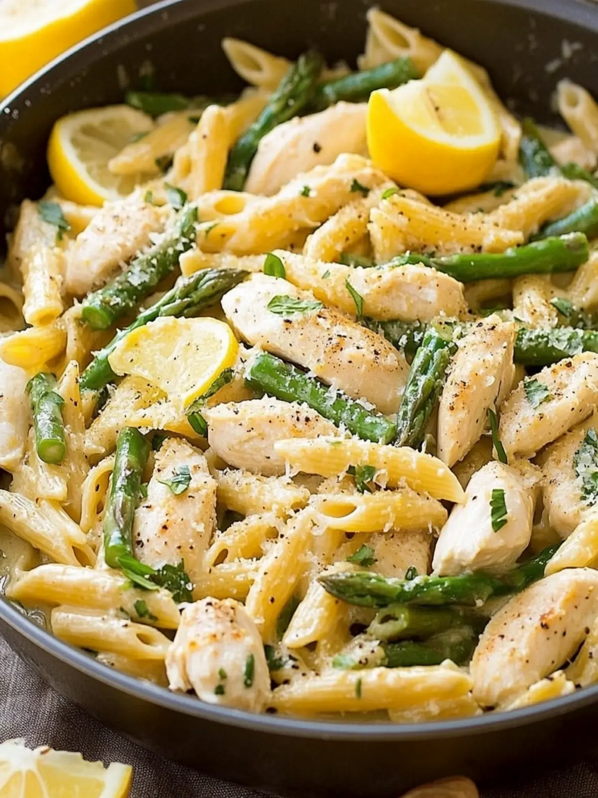 One-Pan Creamy Lemon Pasta with Chicken and Asparagus Bliss 5 One-Pan Creamy Lemon Pasta with Chicken and Asparagus