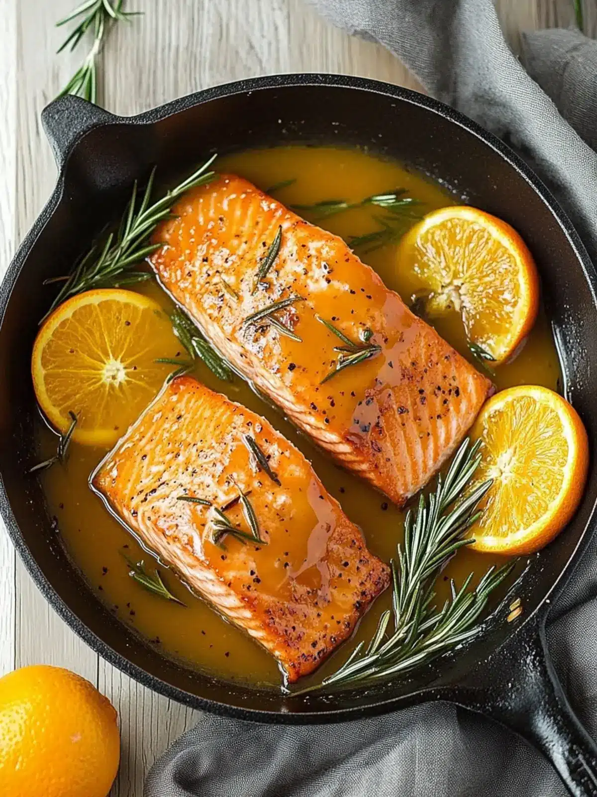 Zesty Orange Glazed Salmon with Rosemary for Quick Dinners 5 Orange Glazed Salmon with Rosemary