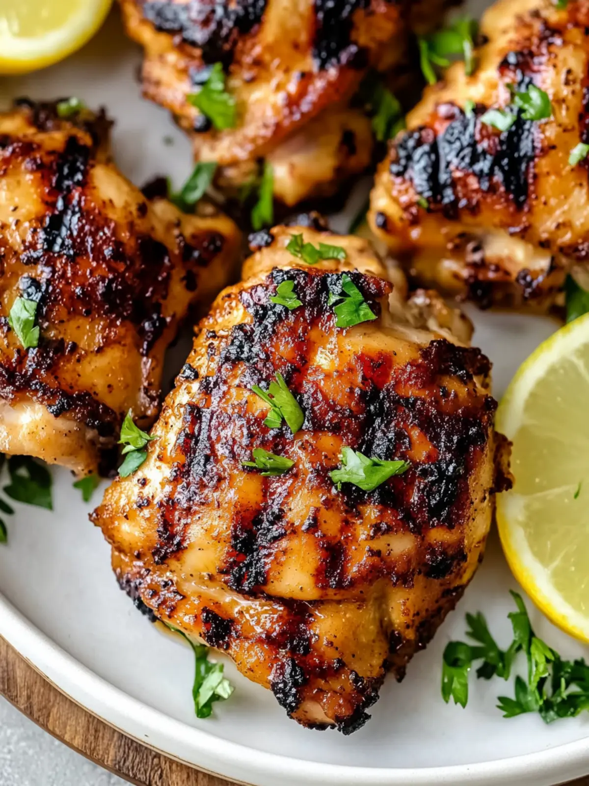 Savory Grilled Chicken Thighs with Herb Marinade Delight 2 Grilled Chicken Thighs