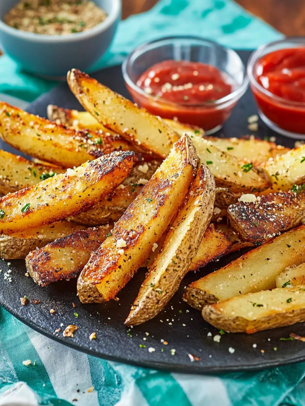 Crispy Air Fryer Parmesan Steak Fries: Kid-Friendly Delight 4 Air Fryer Parmesan Steak Fries- Kid-friendly Valentine’s Day treats