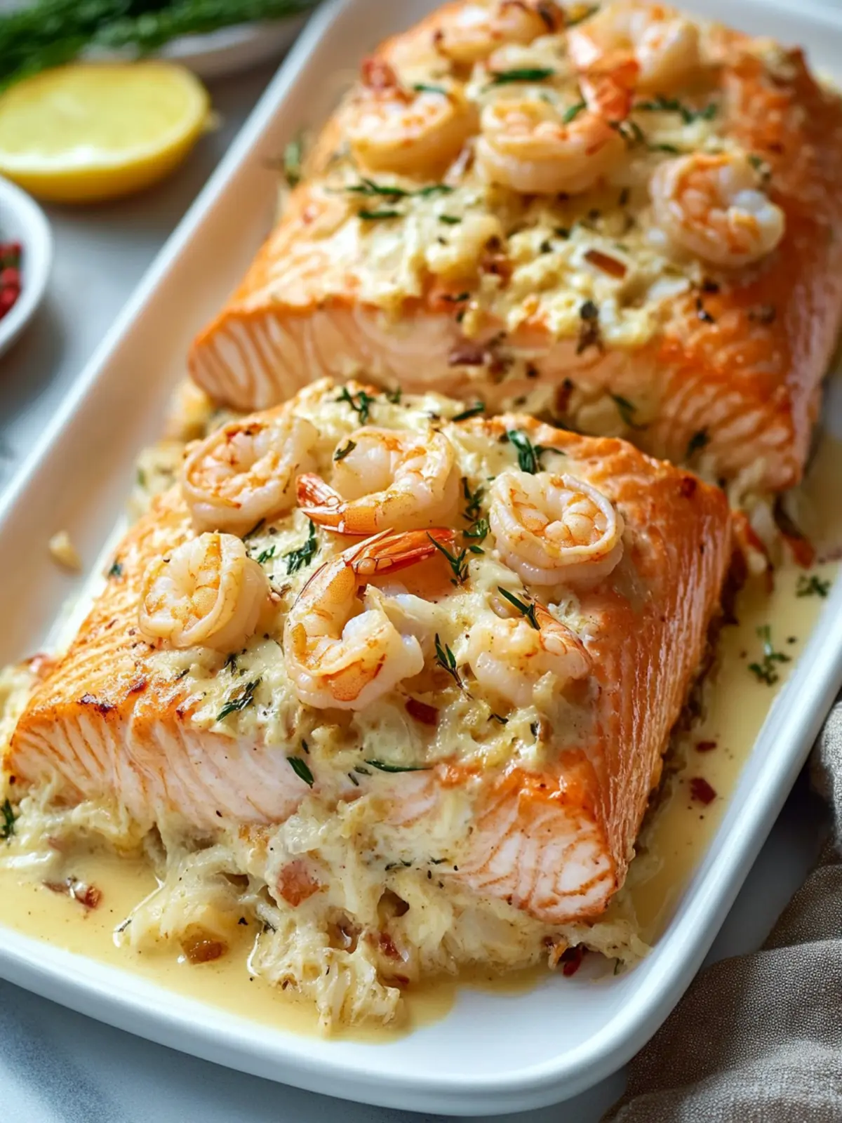 Crab Shrimp Stuffed Salmon The Ultimate Seafood Luxury