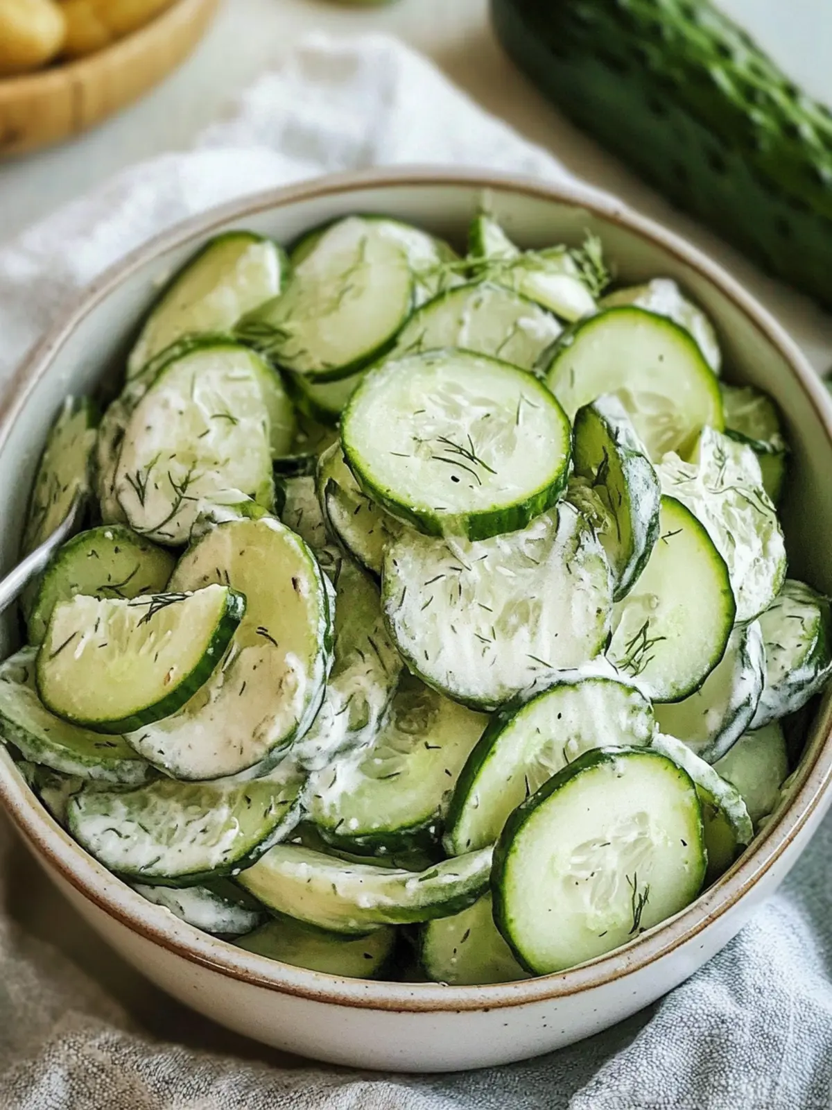 Creamy German Cucumber Salad Dairy-Free Delight for Summer 3 Creamy German Cucumber Salad | Dairy-Free
