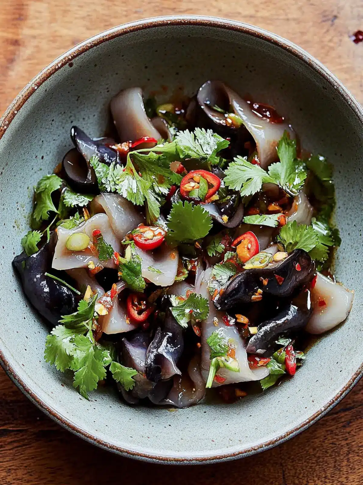 Wood Ear and Cilantro Salad for a Fresh Chinese New Year Dinner 2 Wood Ear and Cilantro Salad- Chinese New Year dinner