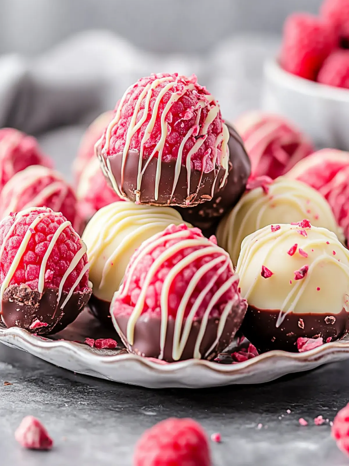 Delicious White Chocolate Raspberry Truffles Recipe for Two 3 White Chocolate Raspberry Truffles Recipe- Valentine’s Day desserts for two