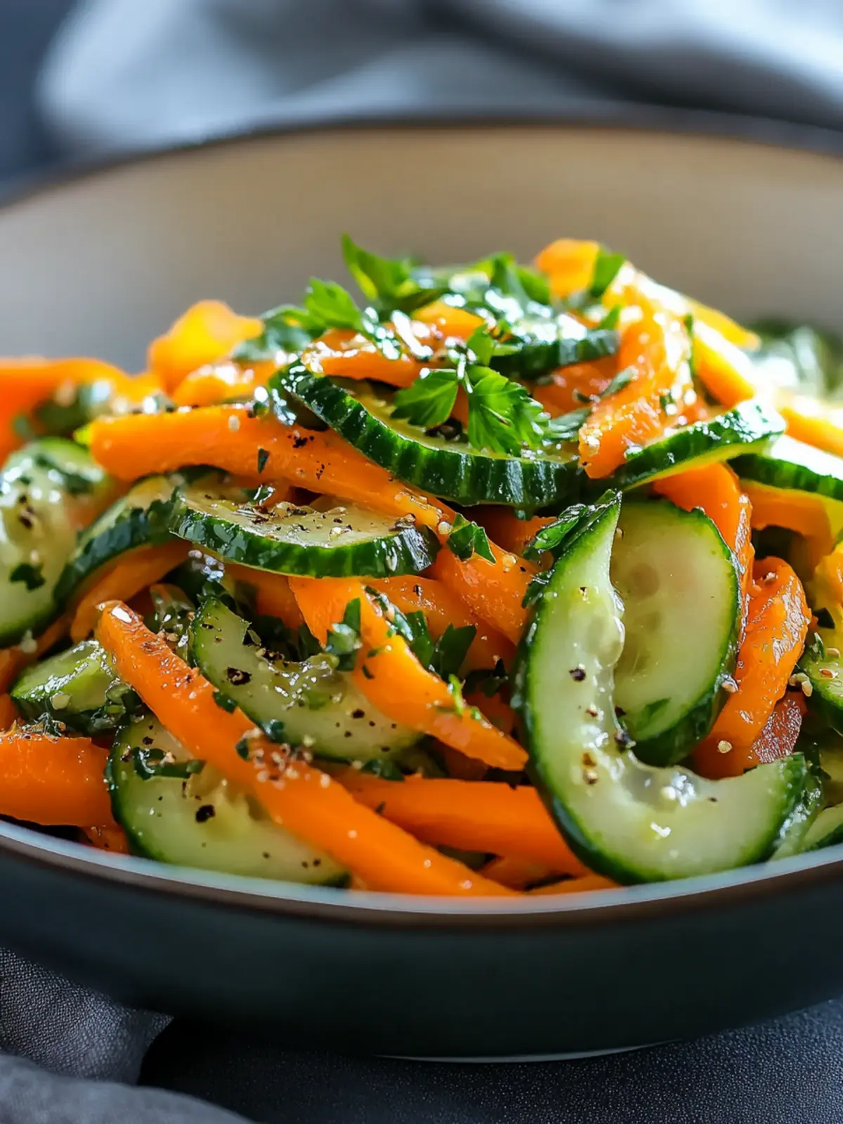 Cucumber Carrot Salad in 15 Minutes for Big Crunchy Flavor 3 Cucumber Carrot Salad (15 Minutes, Big Crunch!)