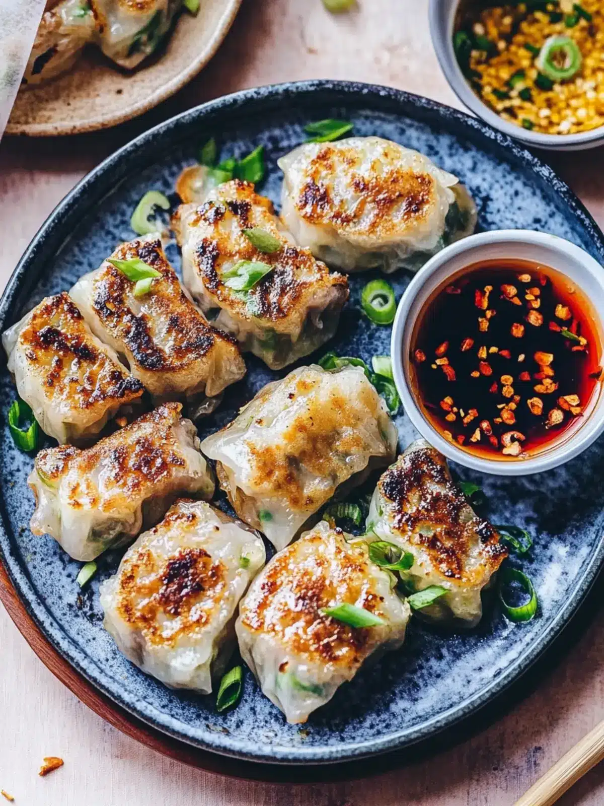 Crispy Rice Paper Dumplings Recipe to Pan Sear or Air Fry 2 Rice Paper Dumplings Recipe (pan sear or air fry)
