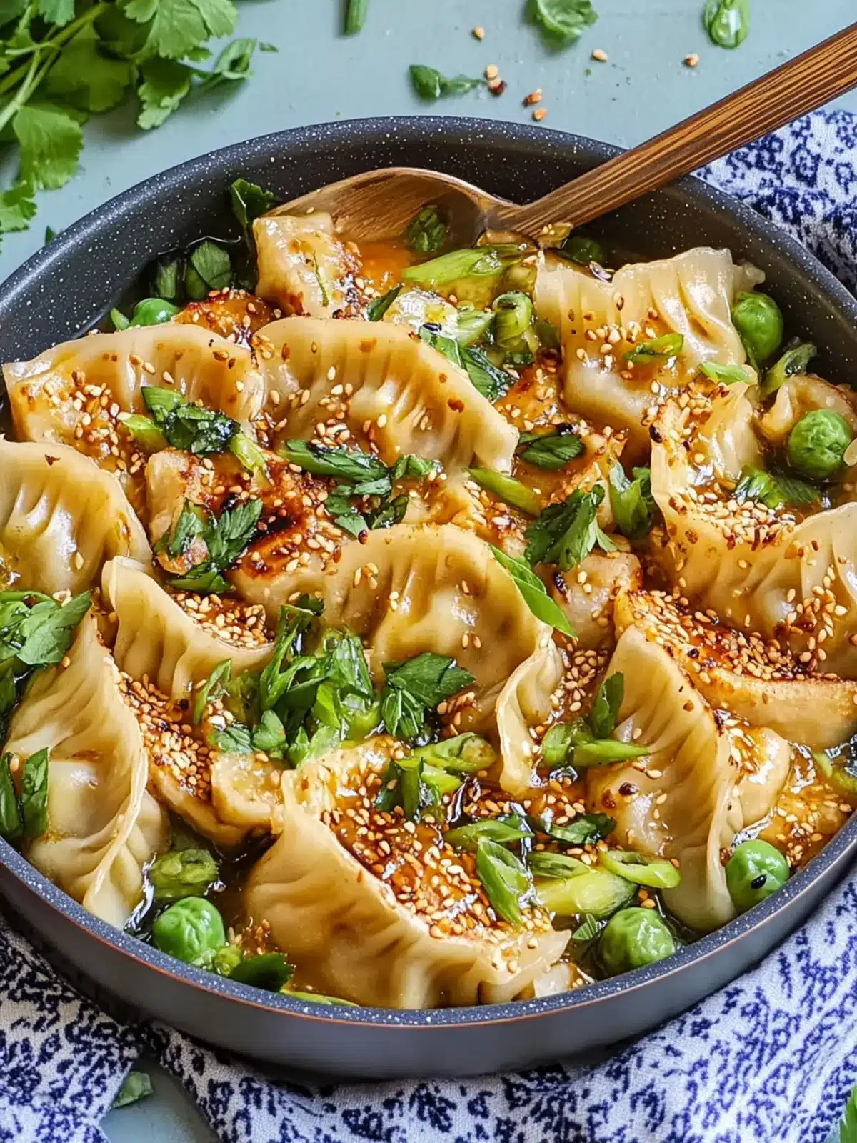 One Pan Dumpling Dinner