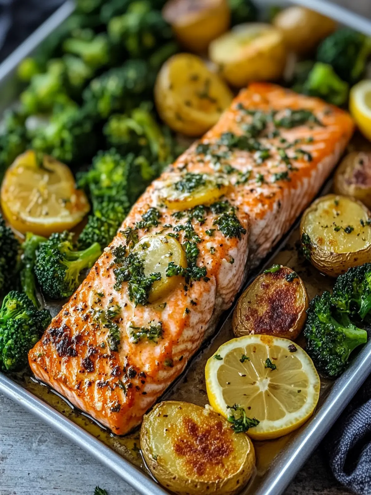 Lemon Butter Salmon with Crispy Potatoes and Roasted Broccoli Delight 3 Lemon Butter Salmon with Crispy Potatoes and Roasted Broccoli Recipe