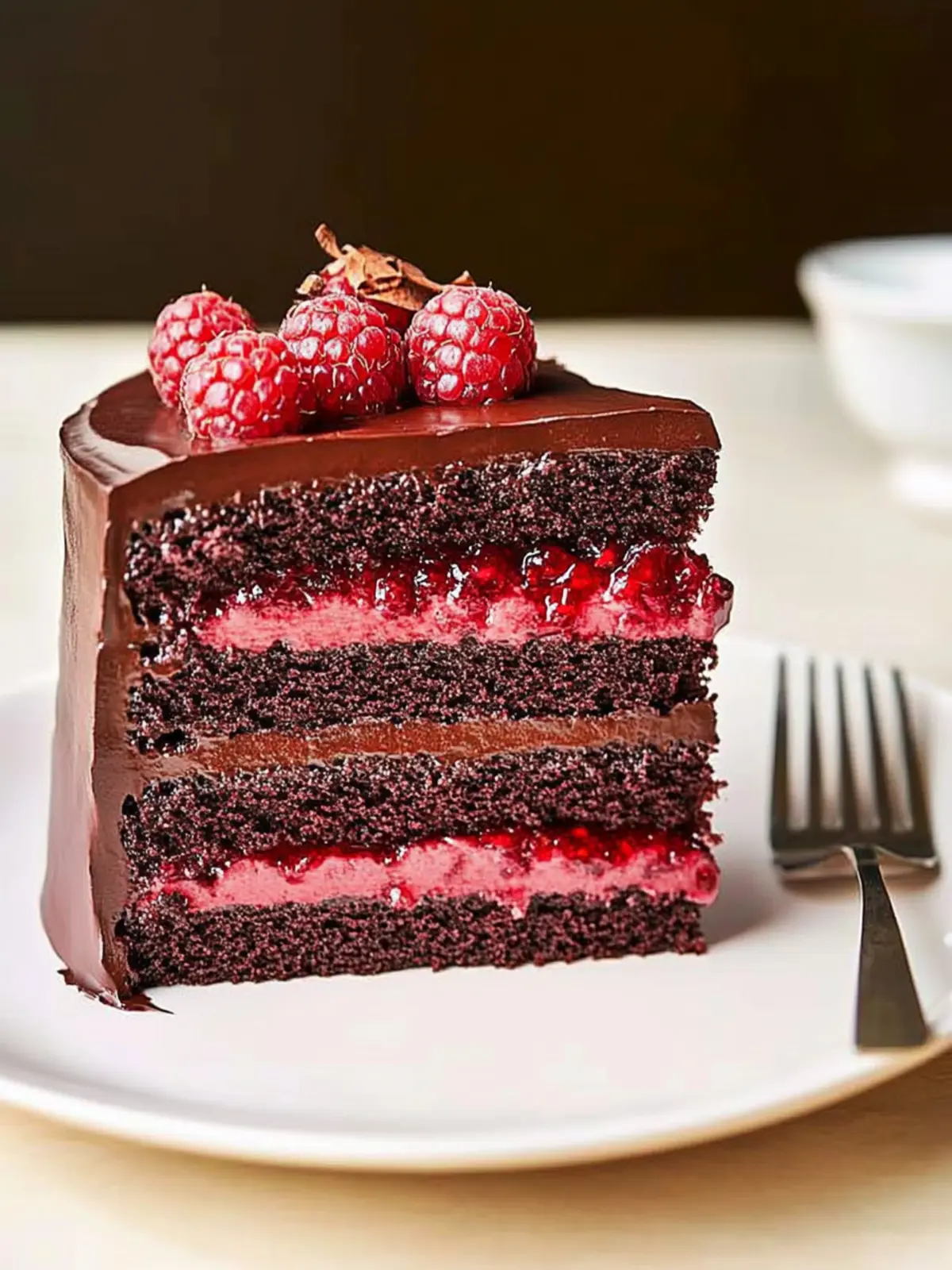 Decadent Chocolate Raspberry Layer Cake for Valentine's Day 5 Chocolate Raspberry Layer Cake-Chocolate desserts For Valentine's Day
