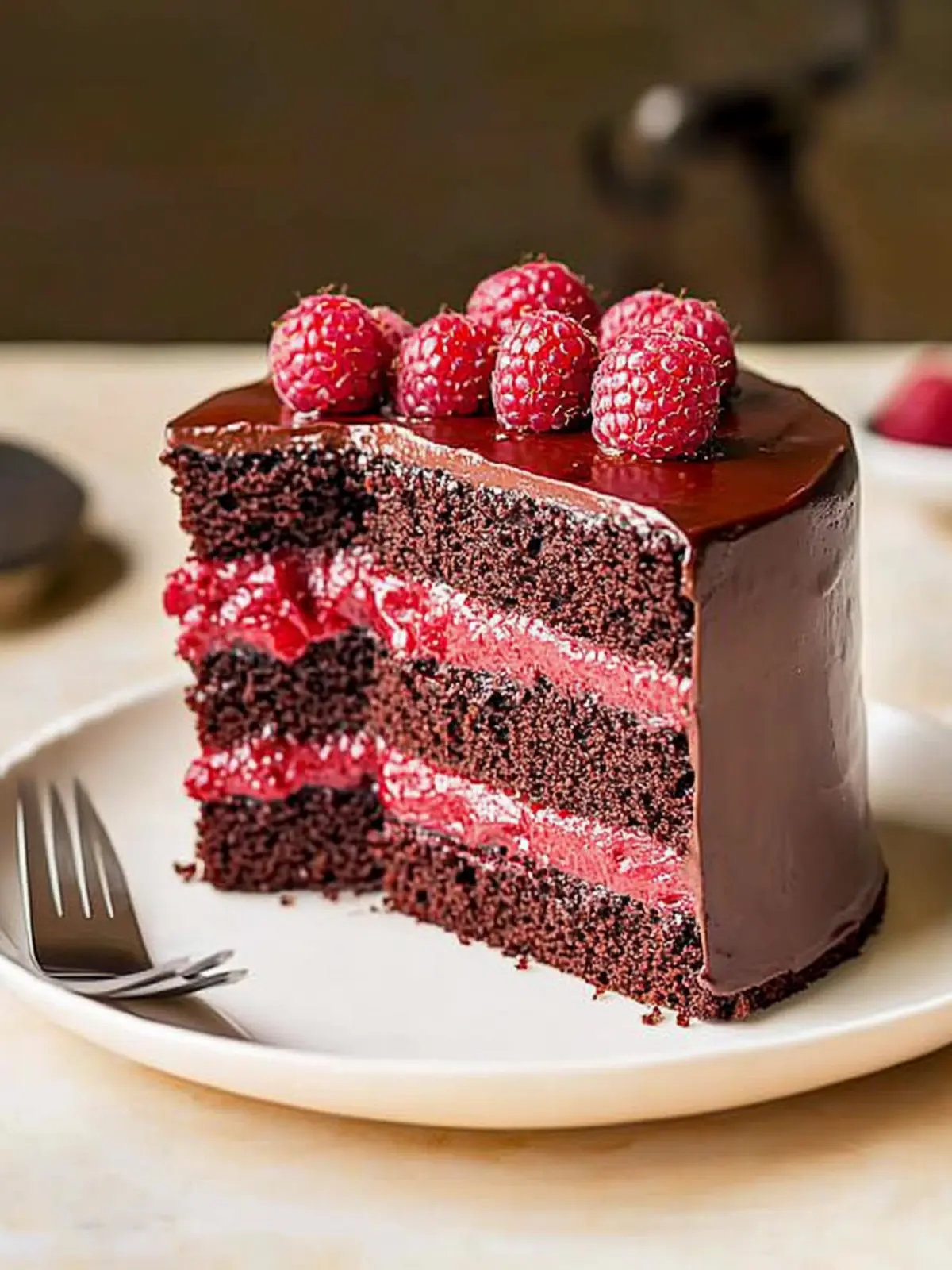 Decadent Chocolate Raspberry Layer Cake for Valentine's Day 2 Chocolate Raspberry Layer Cake-Chocolate desserts For Valentine's Day