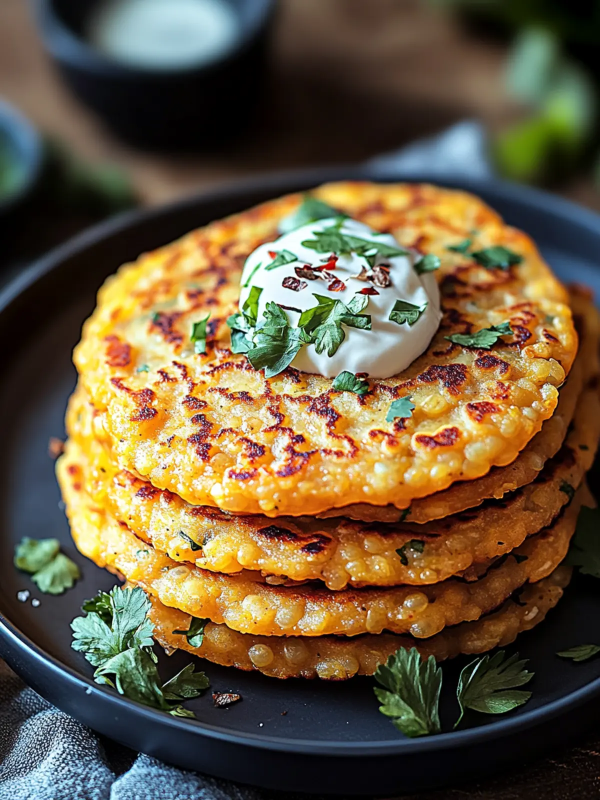 Savory Red Lentil Pancakes: Healthy, Flavorful, and Easy 3 Savory Red Lentil Pancakes