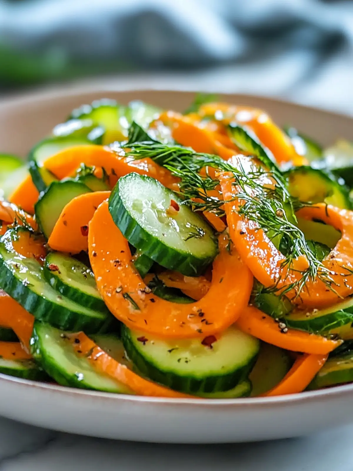 Cucumber Carrot Salad in 15 Minutes for Big Crunchy Flavor 2 Cucumber Carrot Salad (15 Minutes, Big Crunch!)