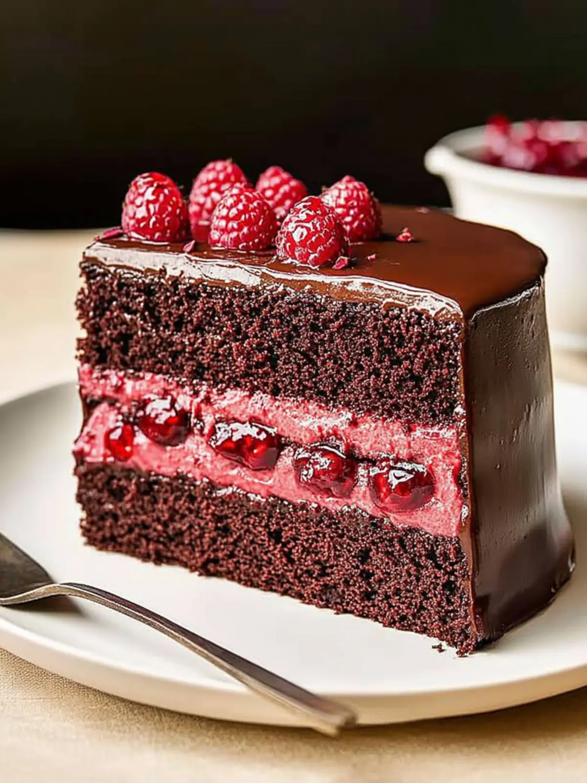 Decadent Chocolate Raspberry Layer Cake for Valentine's Day 3 Chocolate Raspberry Layer Cake-Chocolate desserts For Valentine's Day