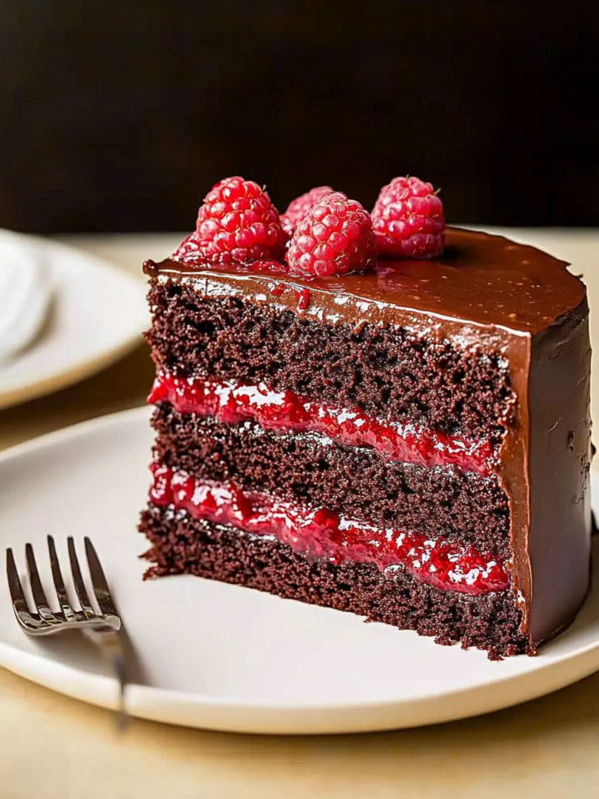Decadent Chocolate Raspberry Layer Cake for Valentine's Day 4 Chocolate Raspberry Layer Cake-Chocolate desserts For Valentine's Day