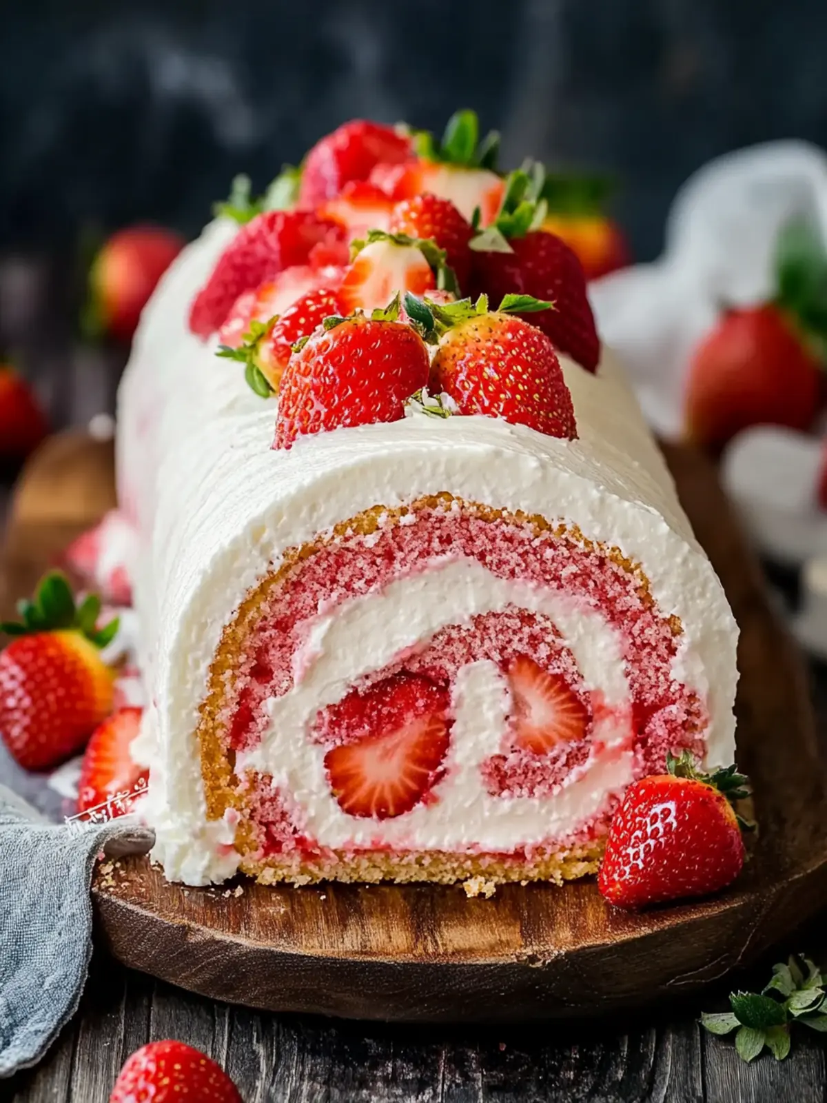 Strawberry Shortcake Cake Roll