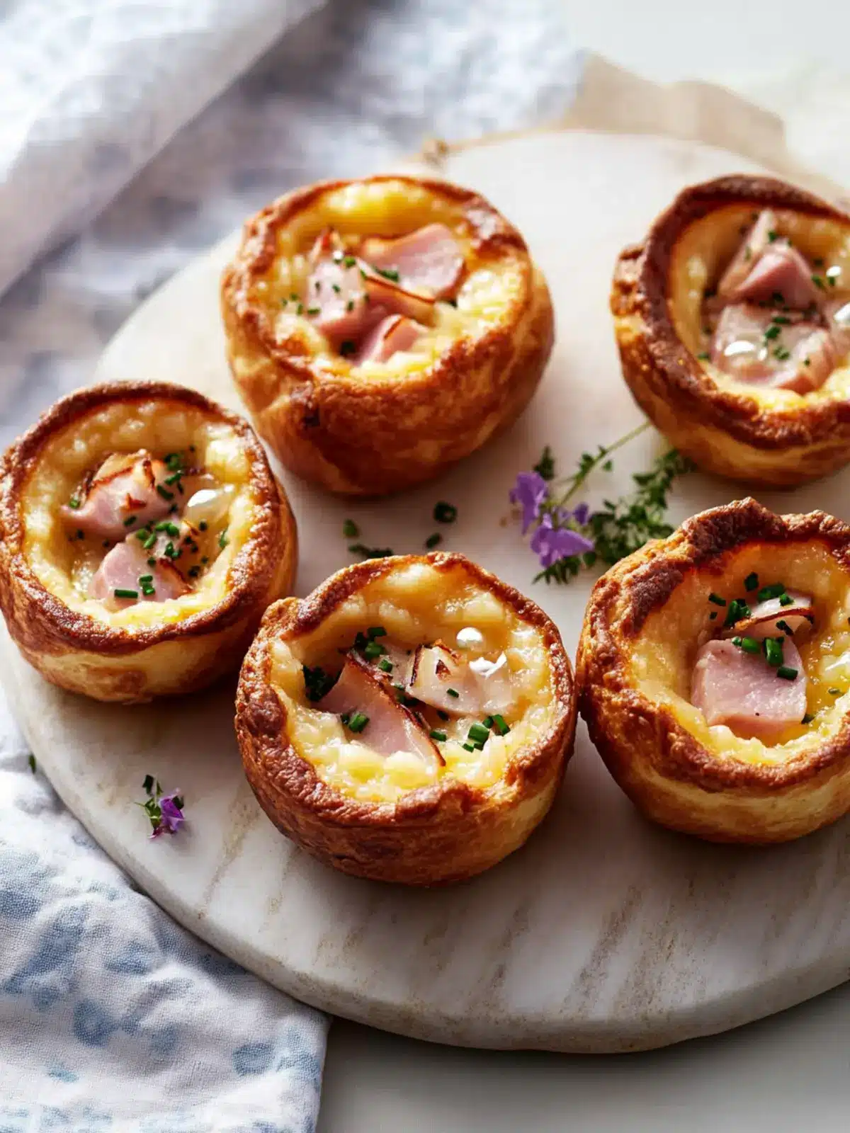 Sweeten Valentine's Day with Gruyère, Ham & Chive Mini Dutch Babies 2 Gruyère, ham & chive mini Dutch babies- Valentine's Day breakfast in Bed