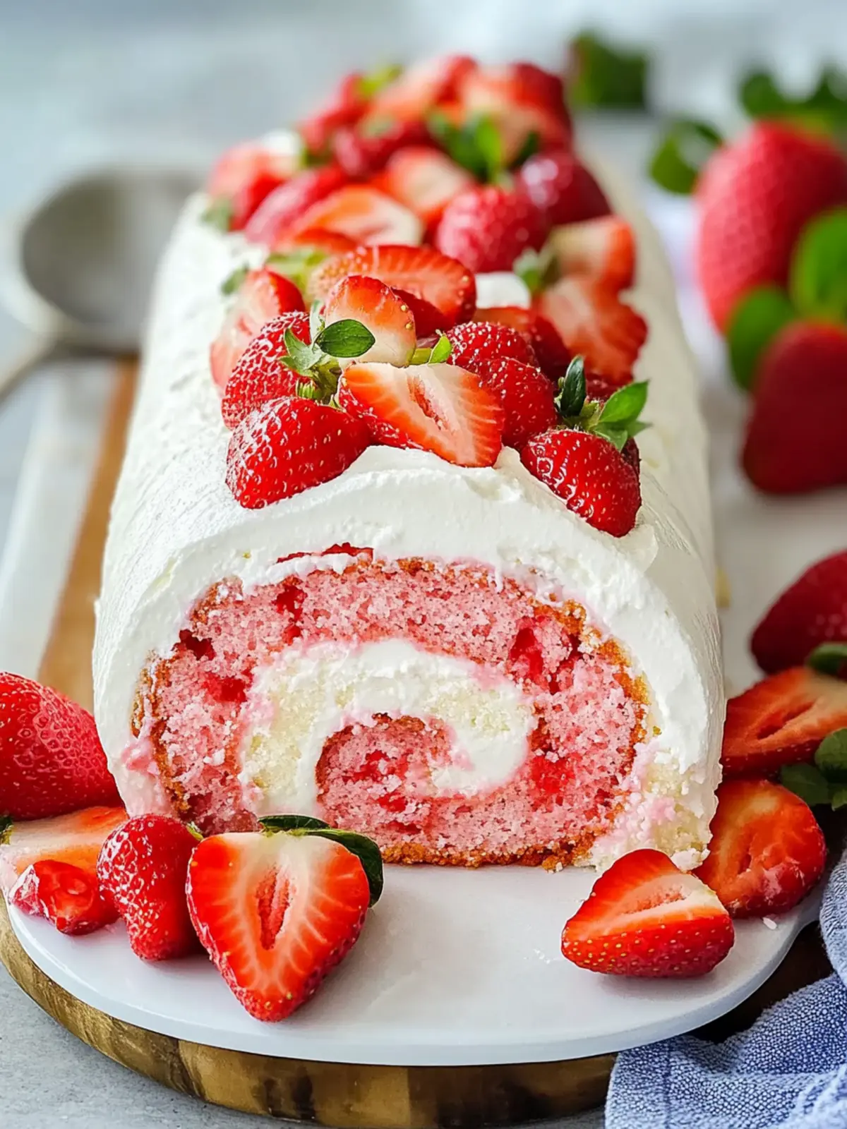Strawberry Shortcake Cake Roll