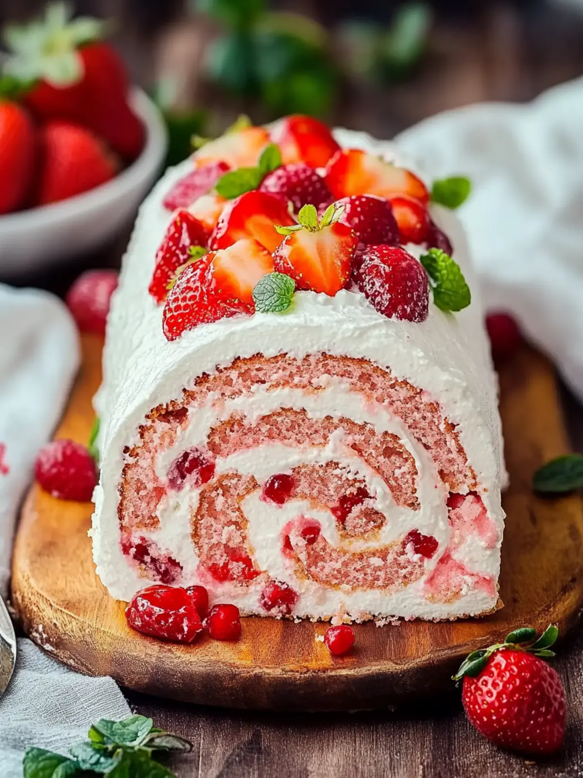 Strawberry Shortcake Cake Roll