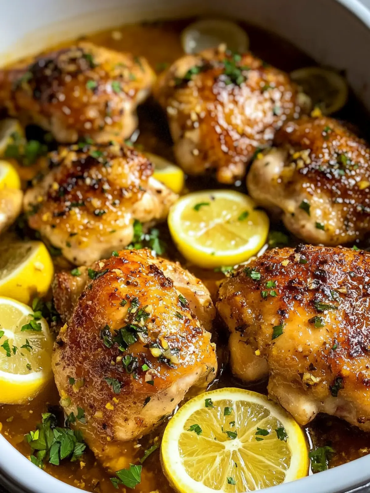 Crock Pot Lemon Garlic Butter Chicken Thighs
