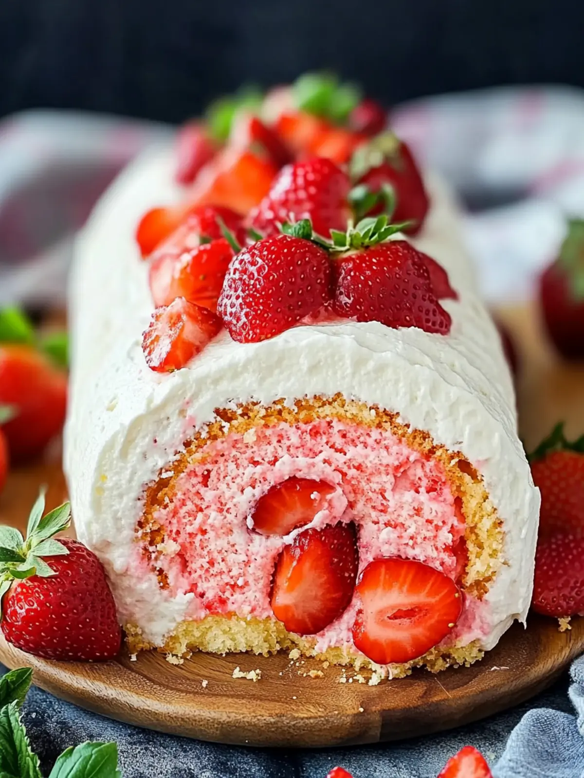 Strawberry Shortcake Cake Roll