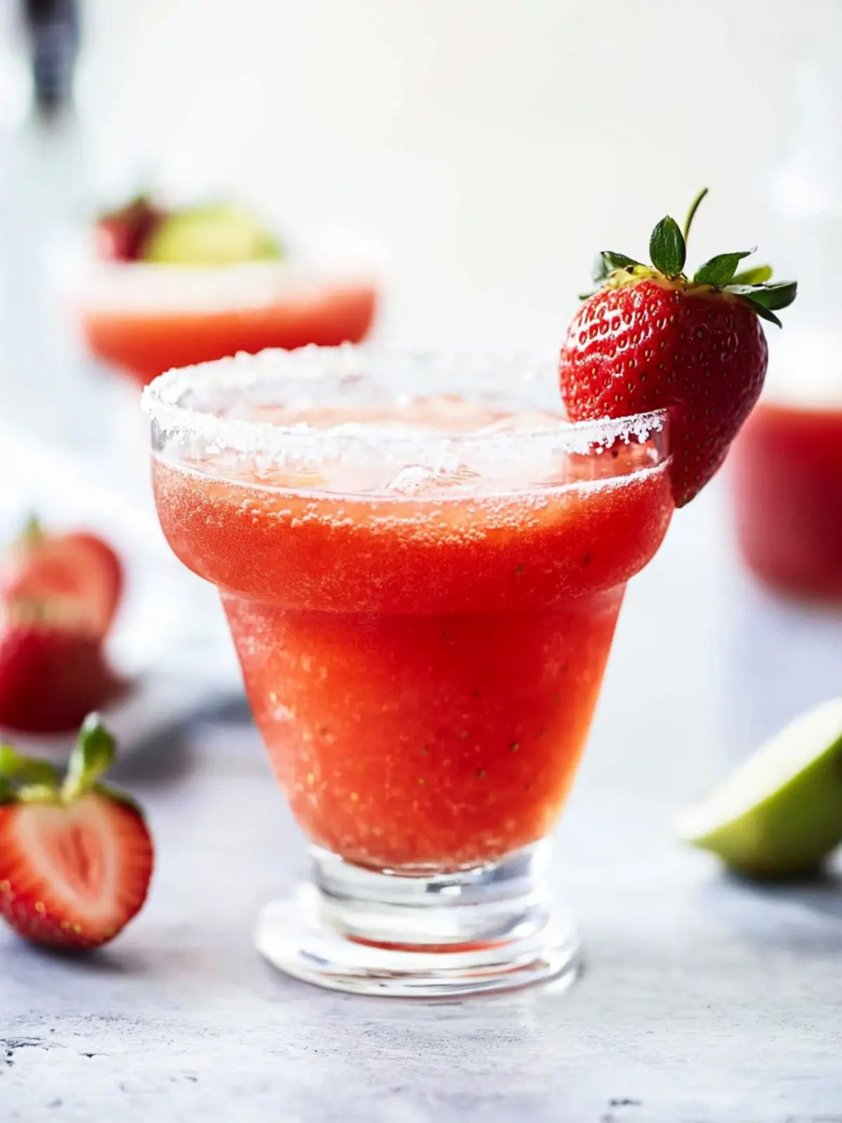 Refreshing Strawberry Margarita - Perfect Berry Cocktail for Valentine’s Day 3 Strawberry Margarita- Berry cocktail recipes for valentine's day