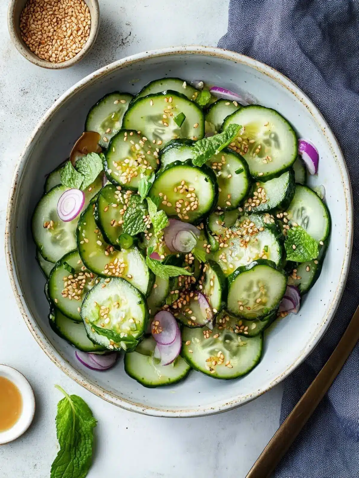 Fresh Sesame Cucumber Salad with Pickled Mustard Seeds Delight 4 Sesame Cucumber Salad with Pickled Mustard Seeds