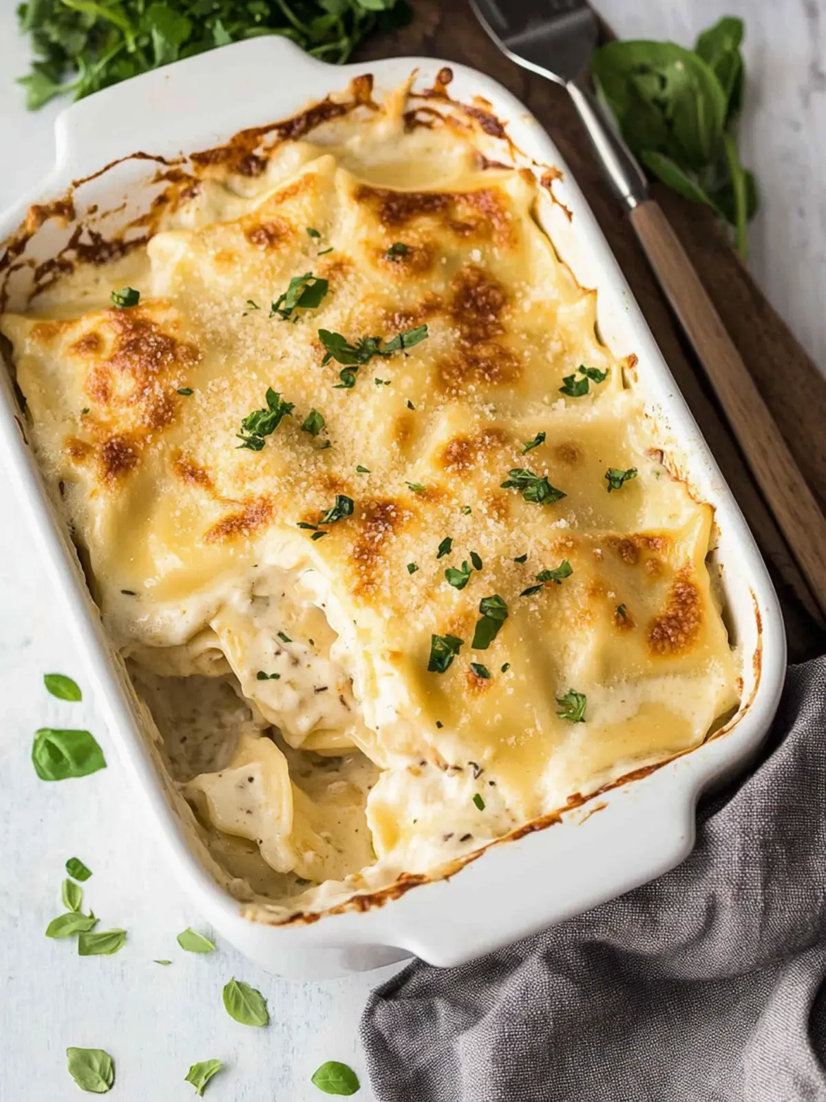 Cheesy Chicken Alfredo Baked Ravioli in Just 30 Minutes 2 Chicken Alfredo Baked Ravioli